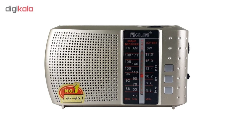 رادیو اسپیکر شارژی گلن (GOLON) مدل ICF-8BT با قابلیت بلوتوث، فلش و رم