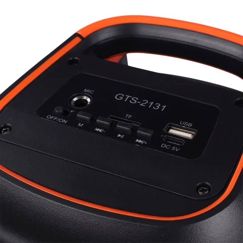 اسپیکر بلوتوثی دو بلندگو گریتنایس مدل GTS-2131 با رقص نور RGB و میکروفون