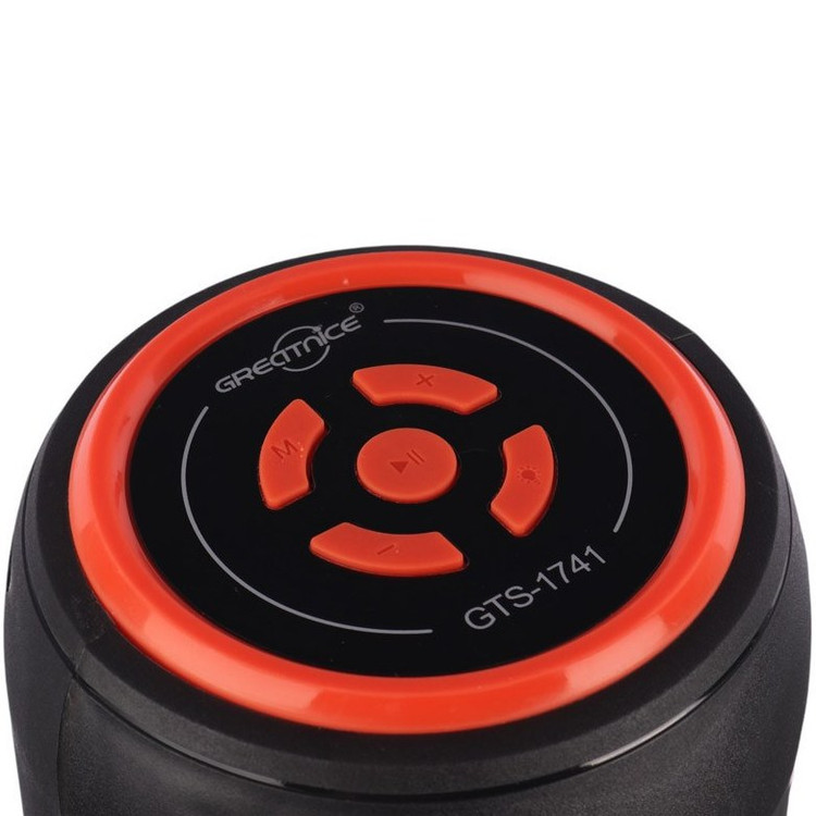 اسپیکر بلوتوثی گریتنایس مدل GTS-1741 با رقص نور شعلهای و بلندگو ۳.۵ اینچ