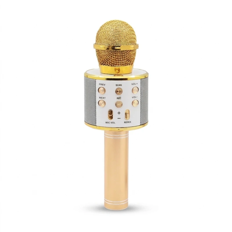 میکروفون اسپیکر بلوتوثی کارائوکه گودفری GOODFREY مدل WS-858 با قابلیت اکو، ضبط صدا و تغییر صدا