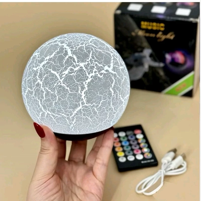 چراغ خواب اسپیکر دار پروژکتور ستاره و ماه موون لایت مدل BR-036 با ریموت کنترل و پخش موسیقی بلوتوثی