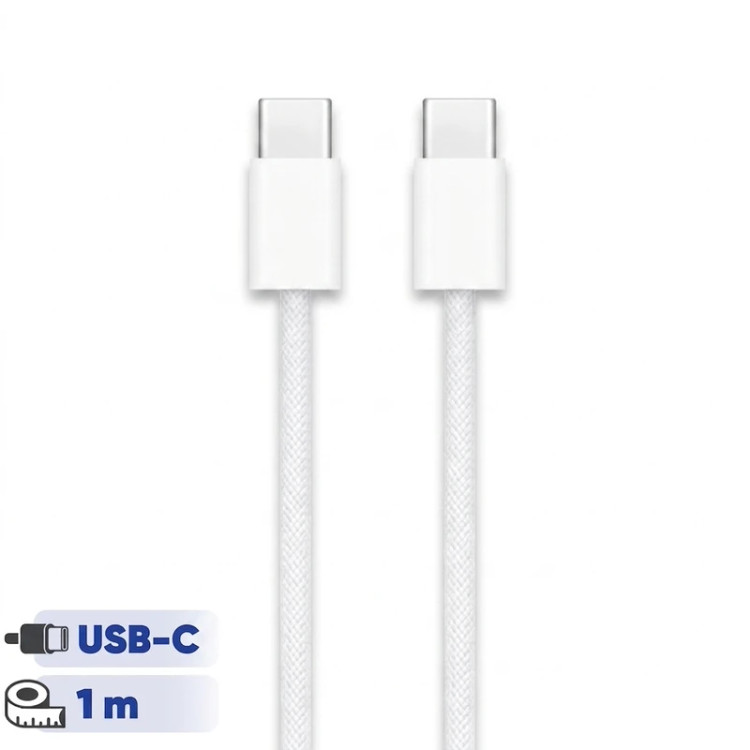 کابل شارژکنفی و دیتااپل USB-C به USB-C مدل ۶۰ وات اورجینال با طول ۱ متر MQKJ3ZM/A