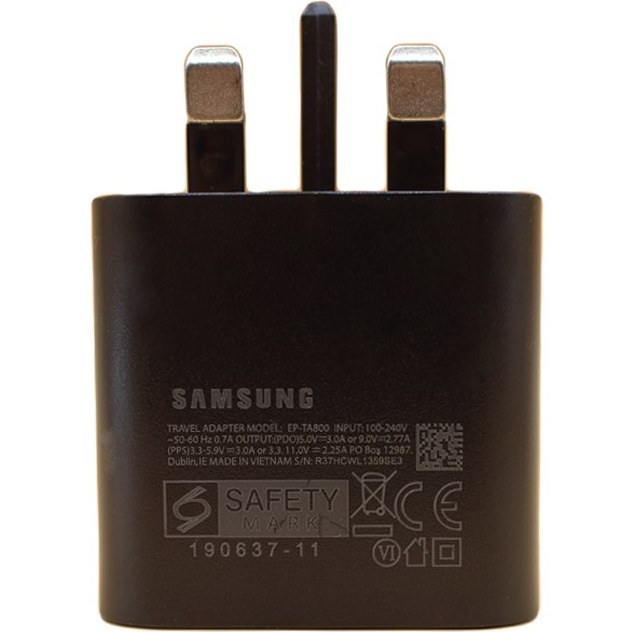 شارژر اصلی سامسونگ ۲۵ وات مدل EP-TA800 با  پورت USB-C اورجینال