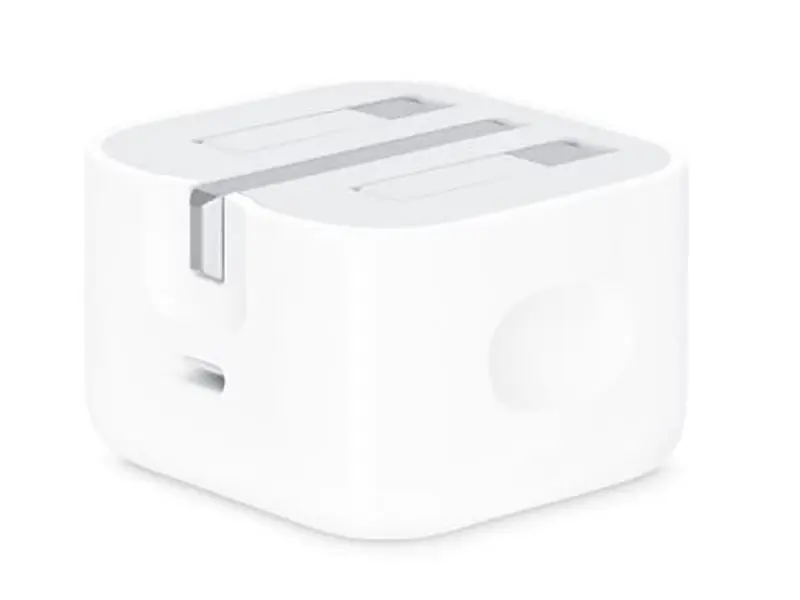 شارژر اصلی اپل ۲۰ وات USB-C مدل MUVT3B/A با پین تاشو اورجینال