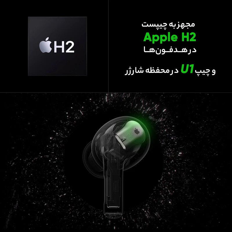 هندزفری بلوتوثی اپل ایرپاد پرو نسل دوم AirPods Pro 2 USB-C (نسخه مشابه اورجینال)
